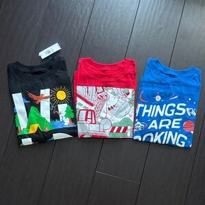 Old Navy Kids Long Sleeve Tees - Black, Red, Blue